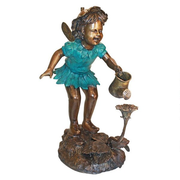 Large Statue of Fairy Gardener optional pond or fountain use Sculpture
